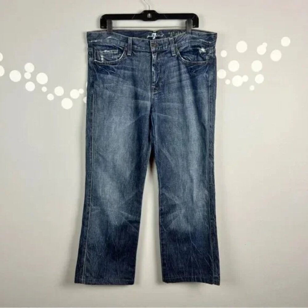 7 For All Mankind A-PKT Bootcut Distressed Y2K Jeans Size 34